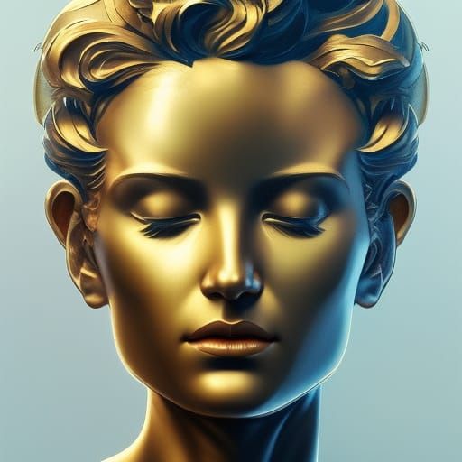 Golden Statue AI Generated Artwork NightCafe Creator