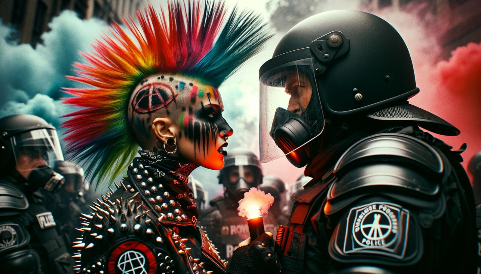 Colorful Defiance vs. Monochrome Order