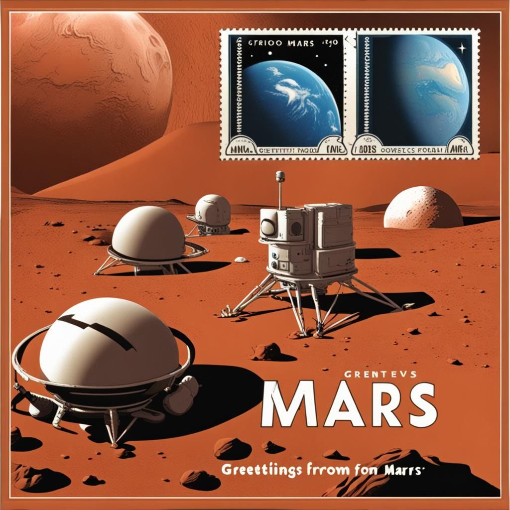 Postcard from mars (E) AI Generated Artwork NightCafe Creator