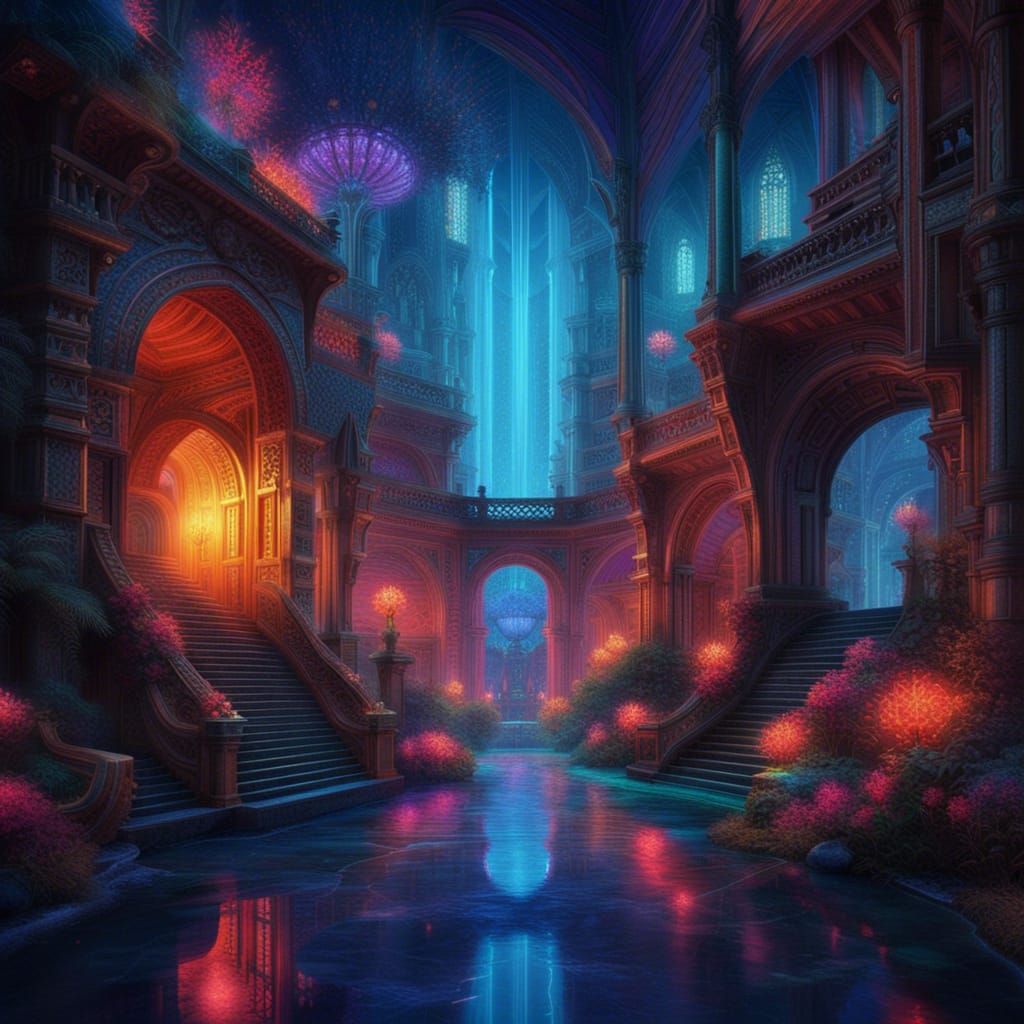 (Extremely intricate and complex beautiful environment conde...