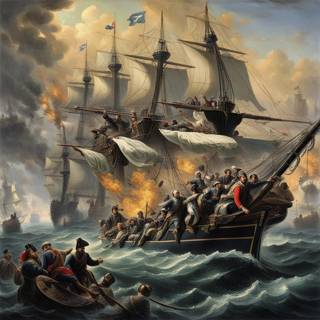 Peter the Great tzar’s navy fleets attacked Sinop in Black S...