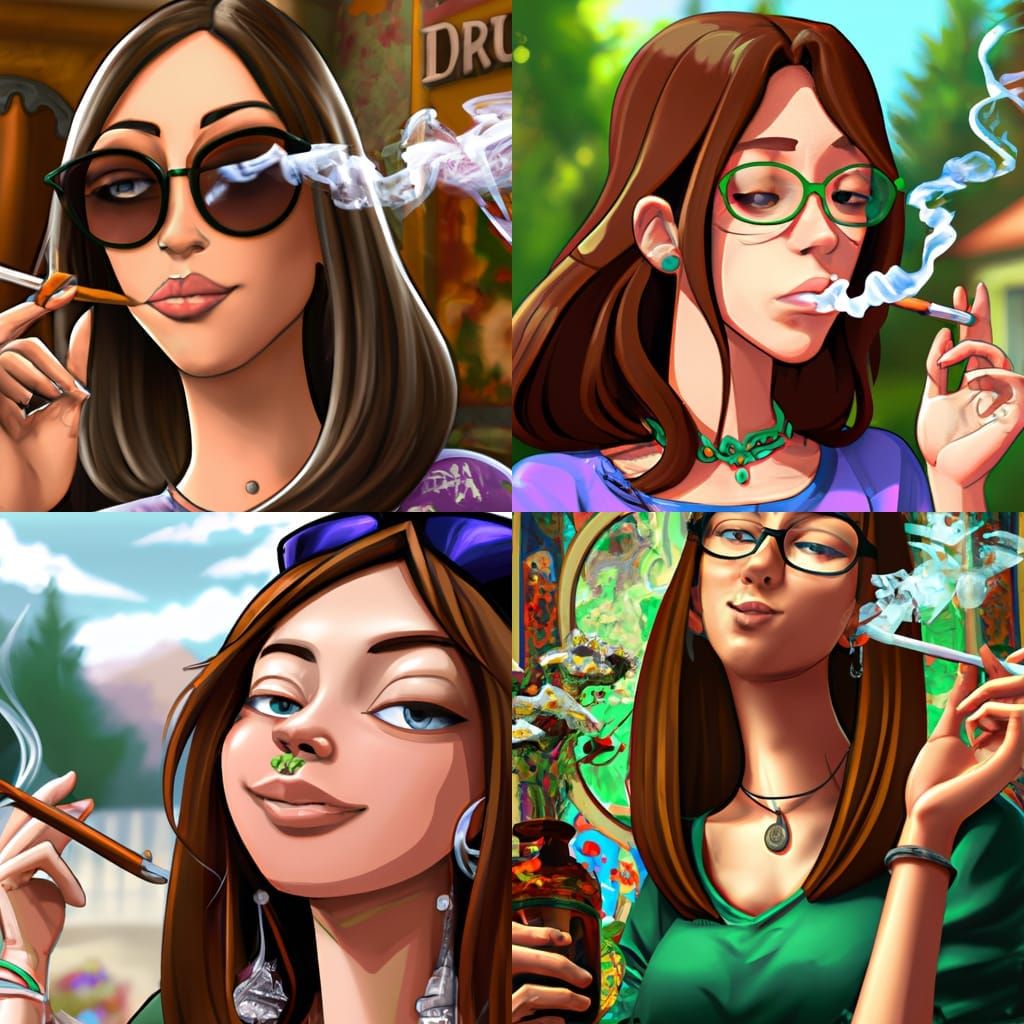 high resolution 4k ultra detailed daria morgendorffer smokin...