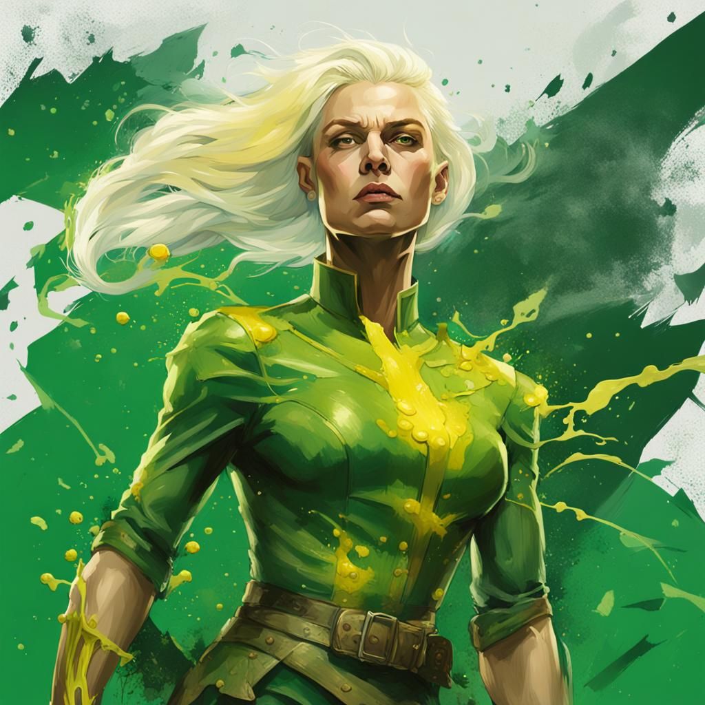 Create a digital painting that fuses elements from popular f...