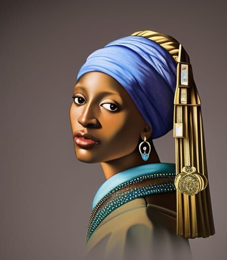 Pearl earring adapted