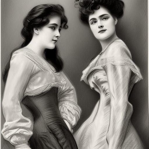 8k resolution, art inspired by Charles Dana Gibson, late 19t...