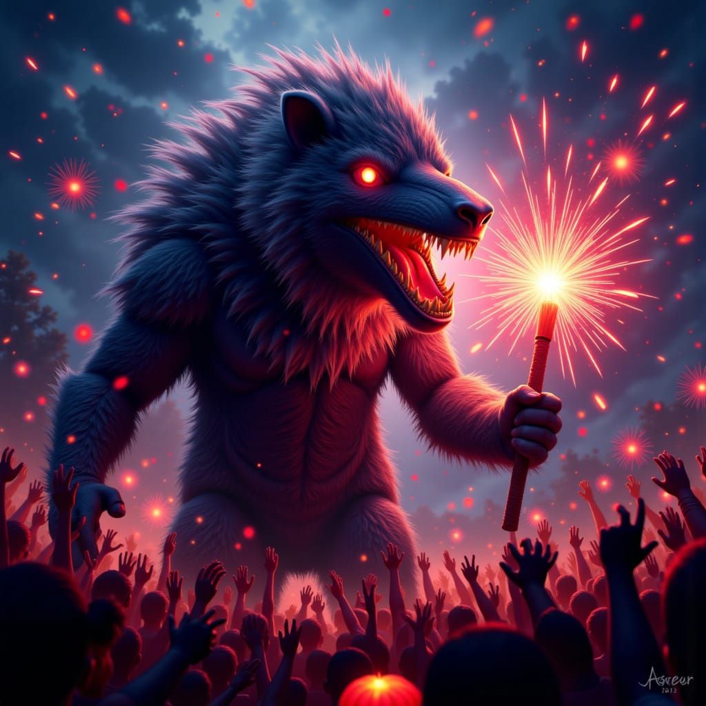 <lora:Firework Spectacular:1.0> for "Halloween 2026" detailed matte painting, deep color, fantastical, intricate detail, splash screen, comp...