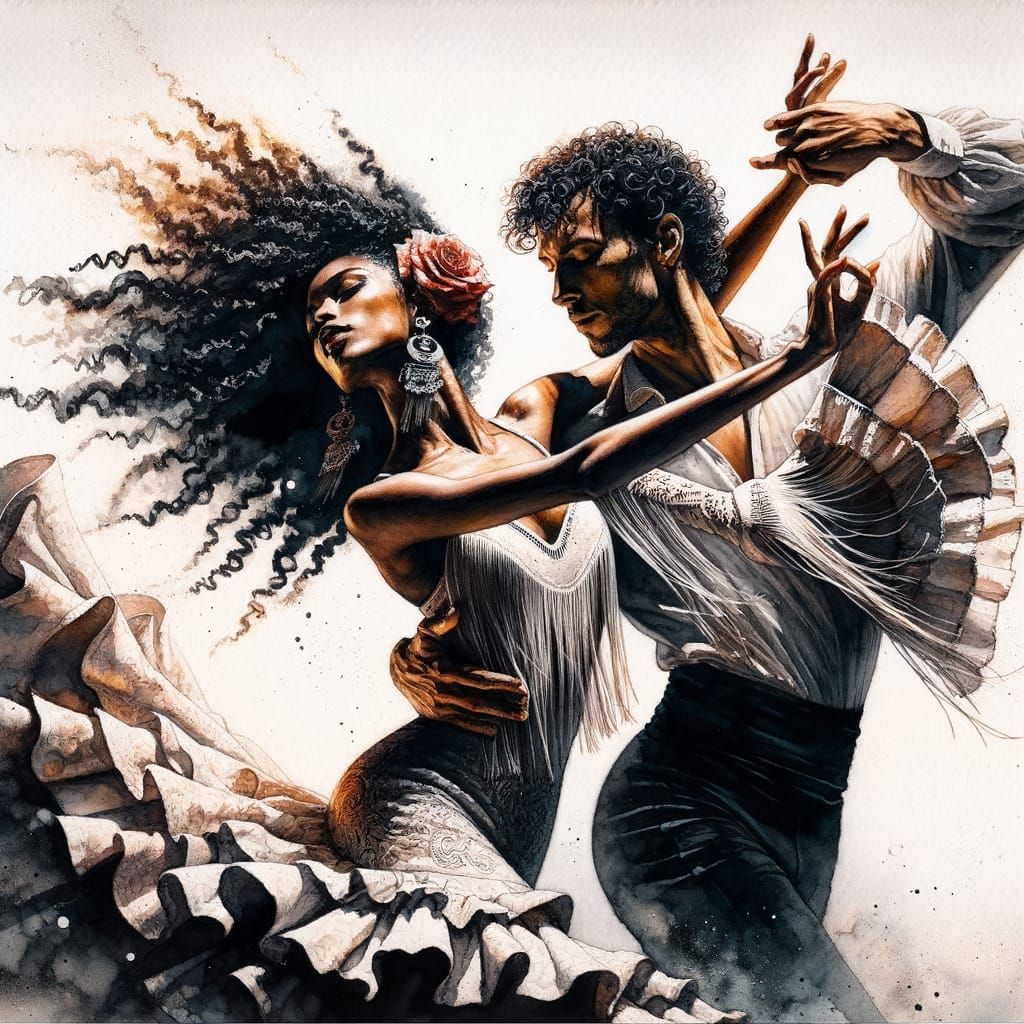 Flamenco Dancing Couple  by @MsJak2u