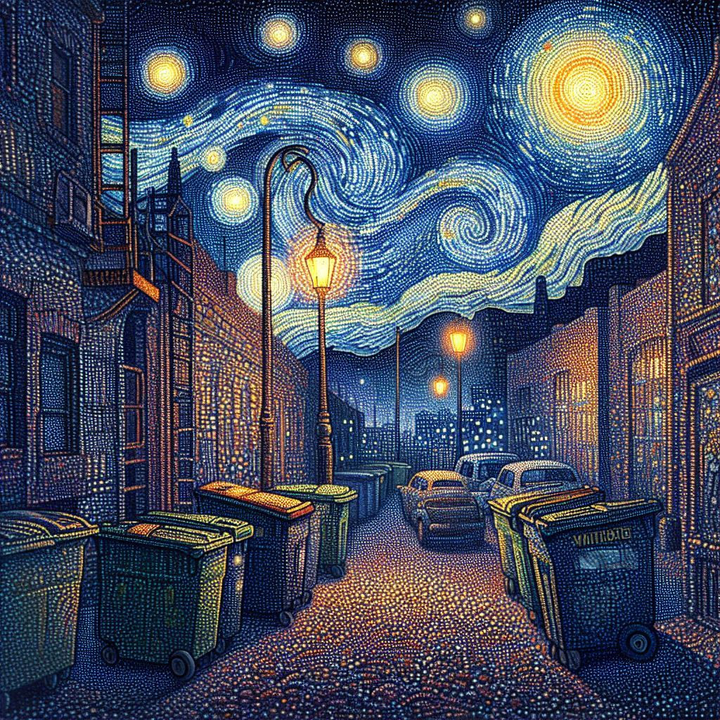 Starry Alleyway Night
