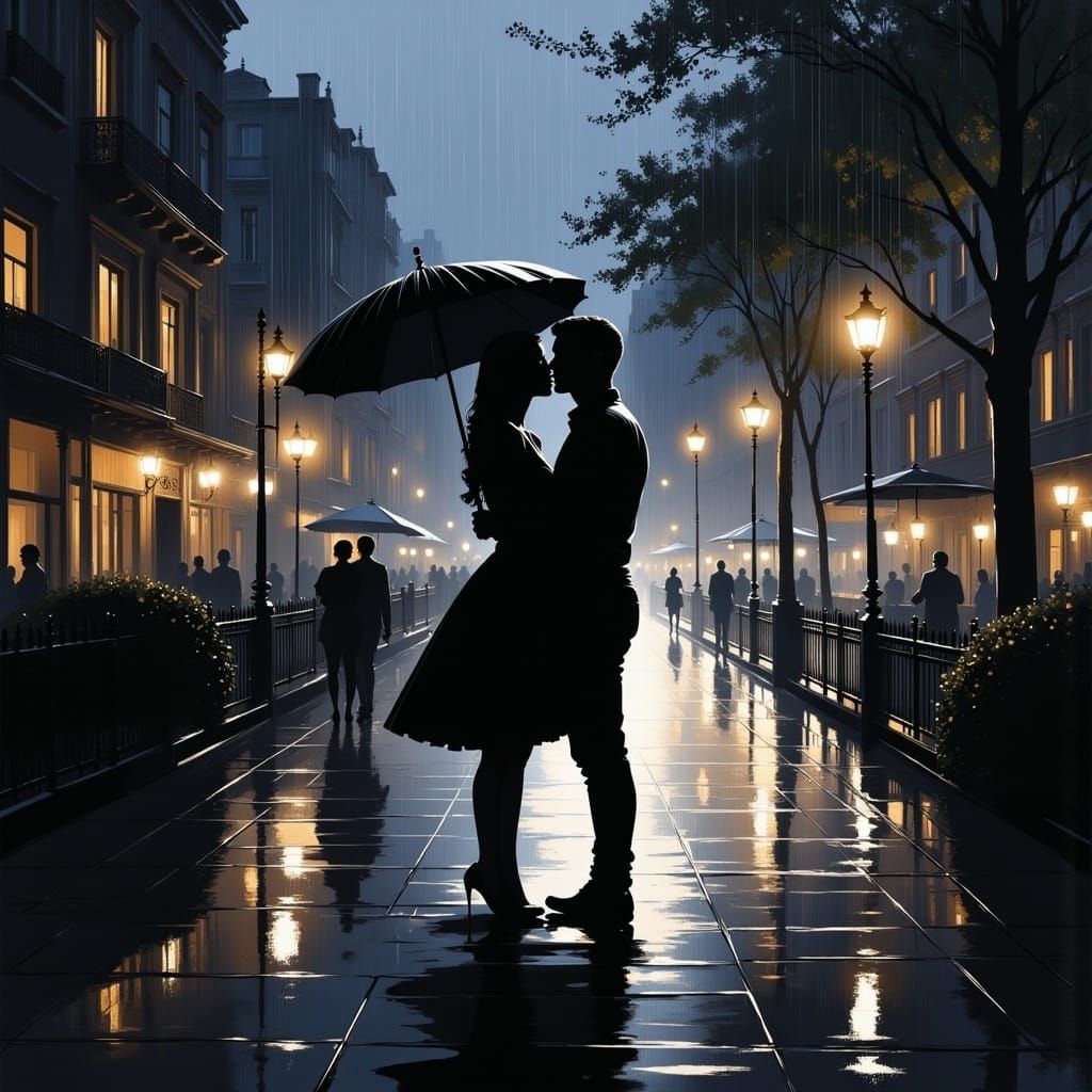 <lora:SilhouetteFlux:1.0> 