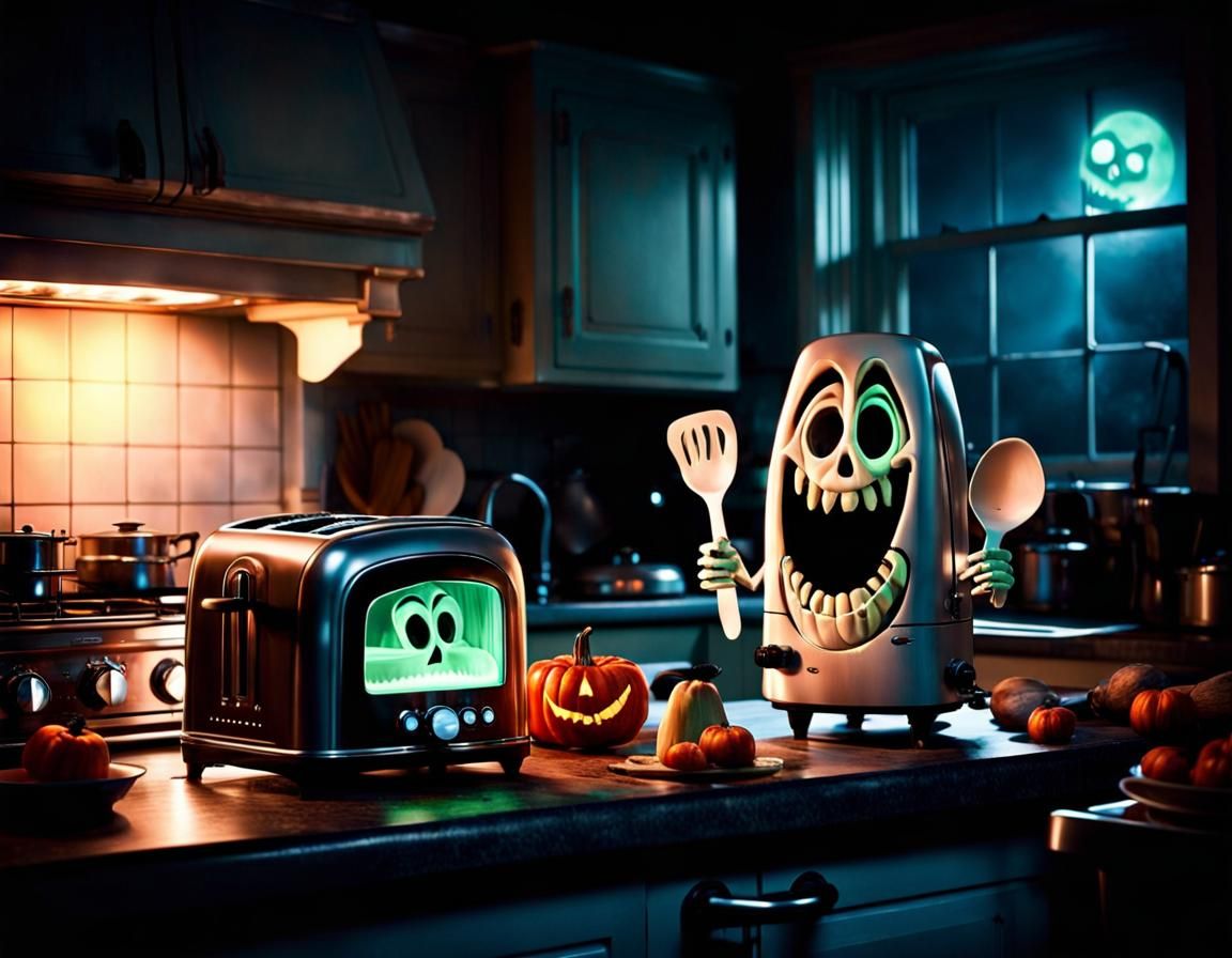 Haunted kitchen appliances  by @Manaland