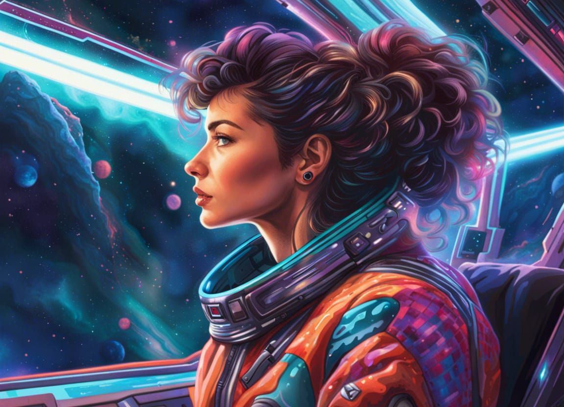 80’s woman in Space