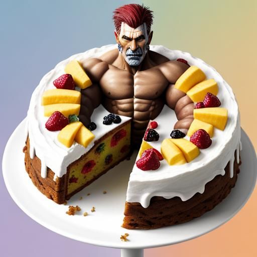 Half Man half fruitcake