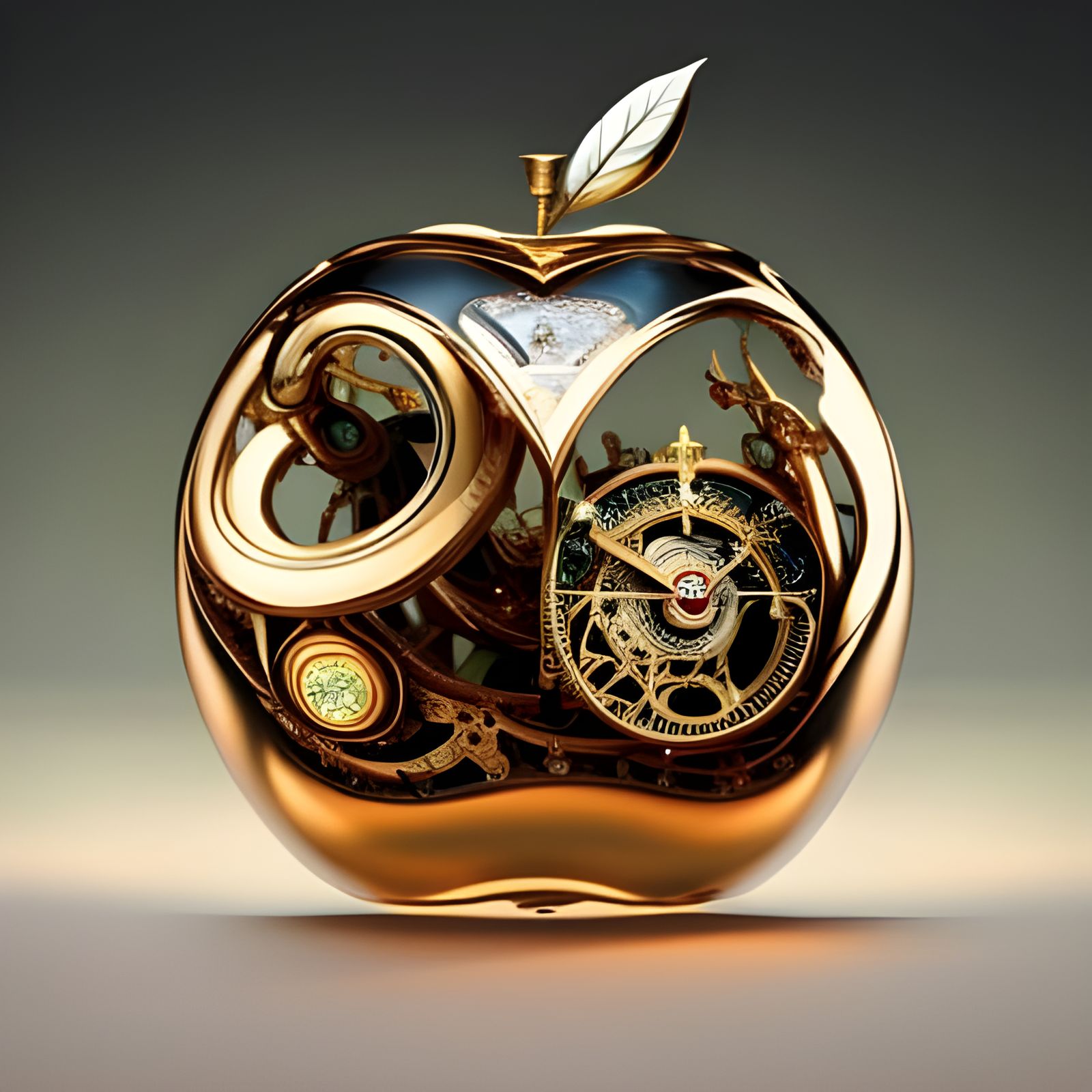 A clockwork apple AI Generated Artwork NightCafe Creator