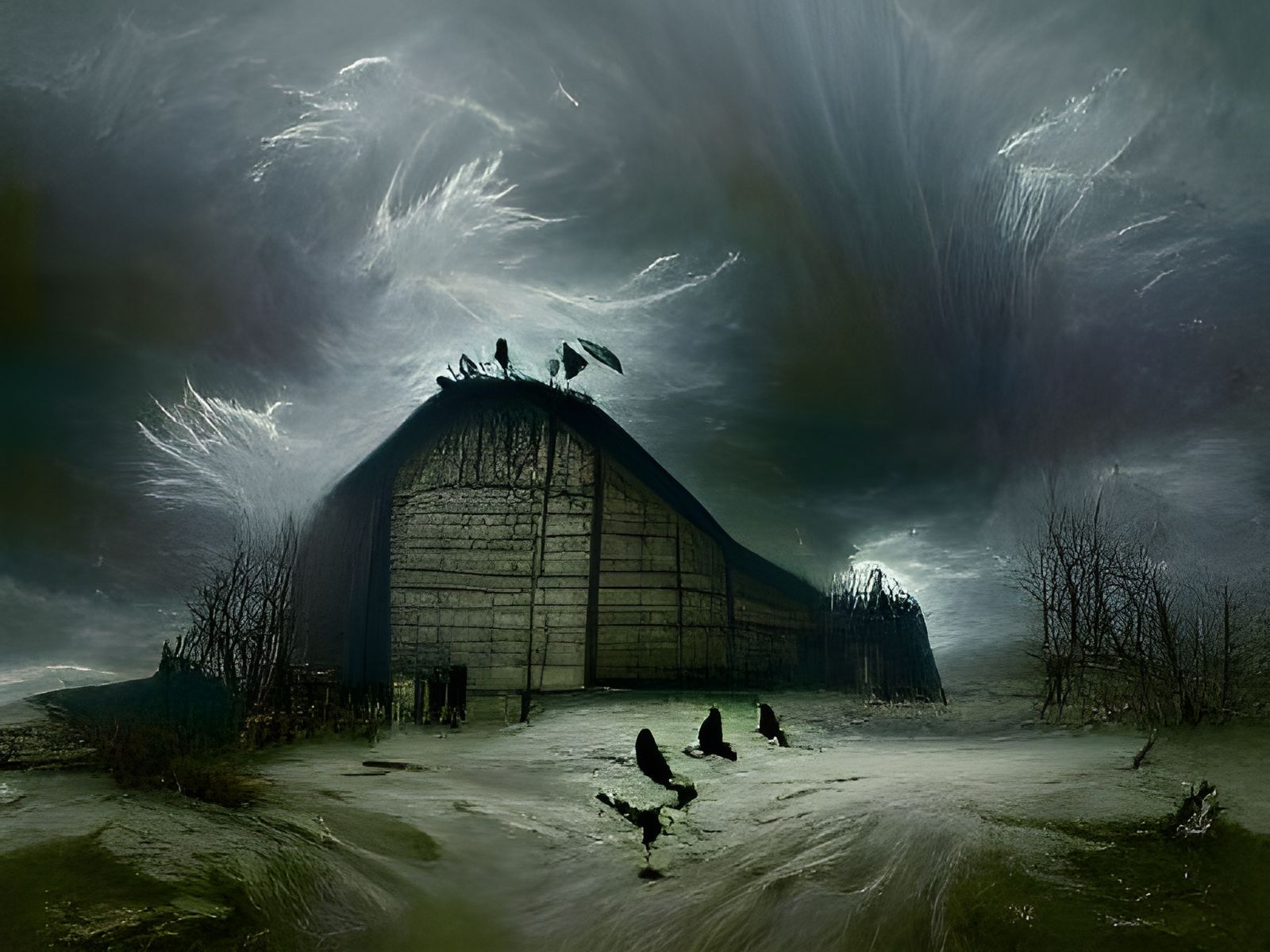 The Walking Dead abandoned barn crows wind sinister by Greg ...