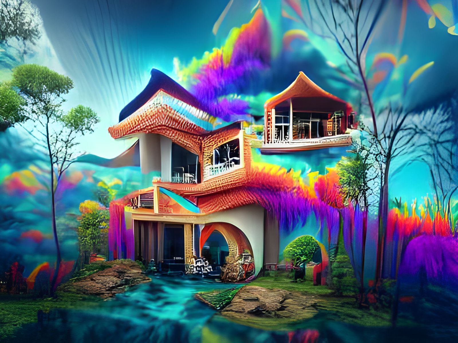 Dream house - AI Generated Artwork - NightCafe Creator