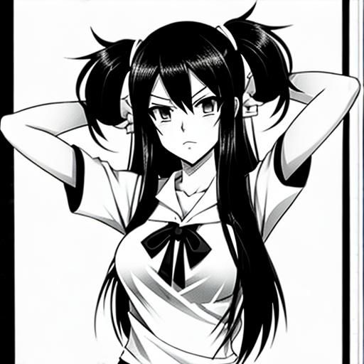 B&W   anime  teenager