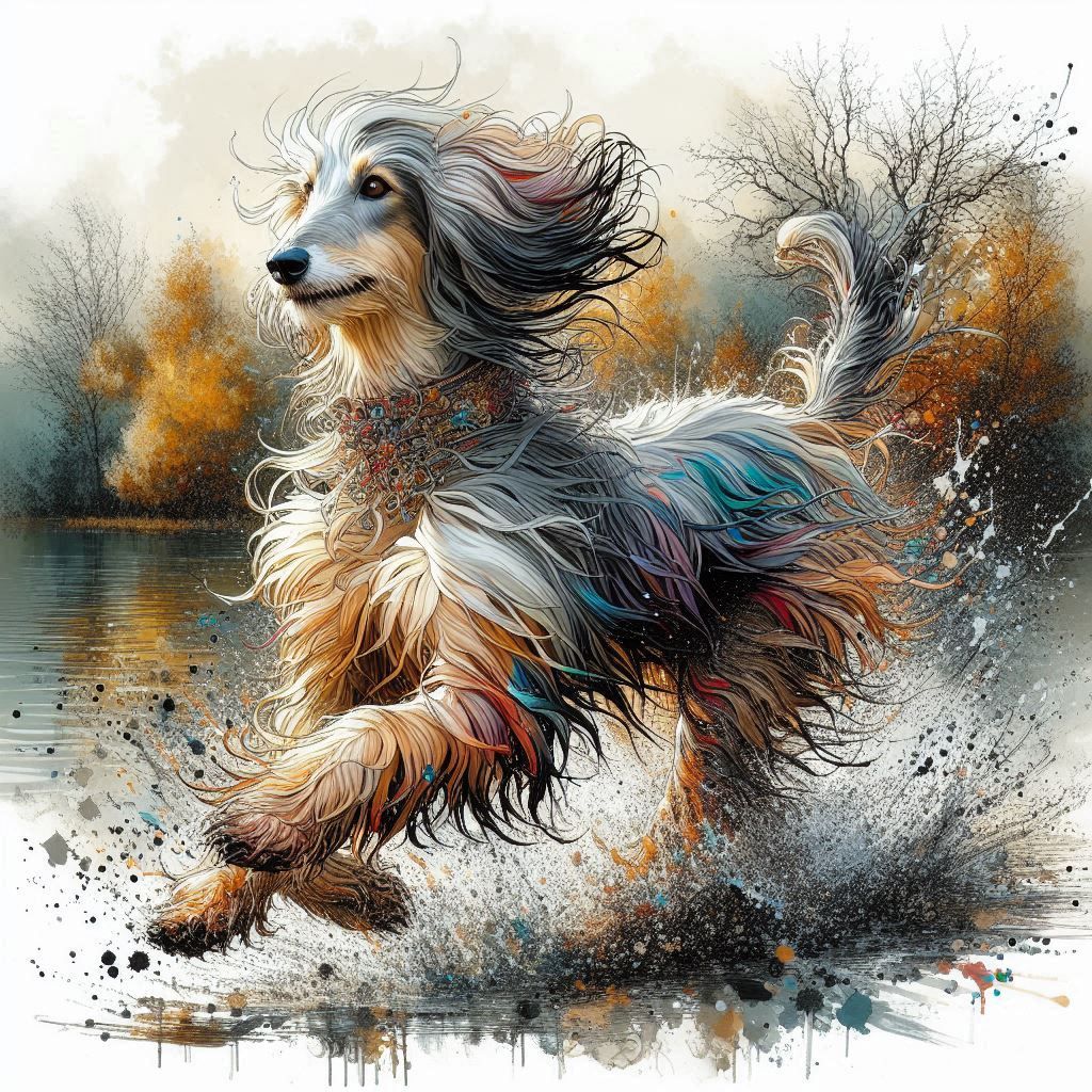 Afghan Hound  by @Csf