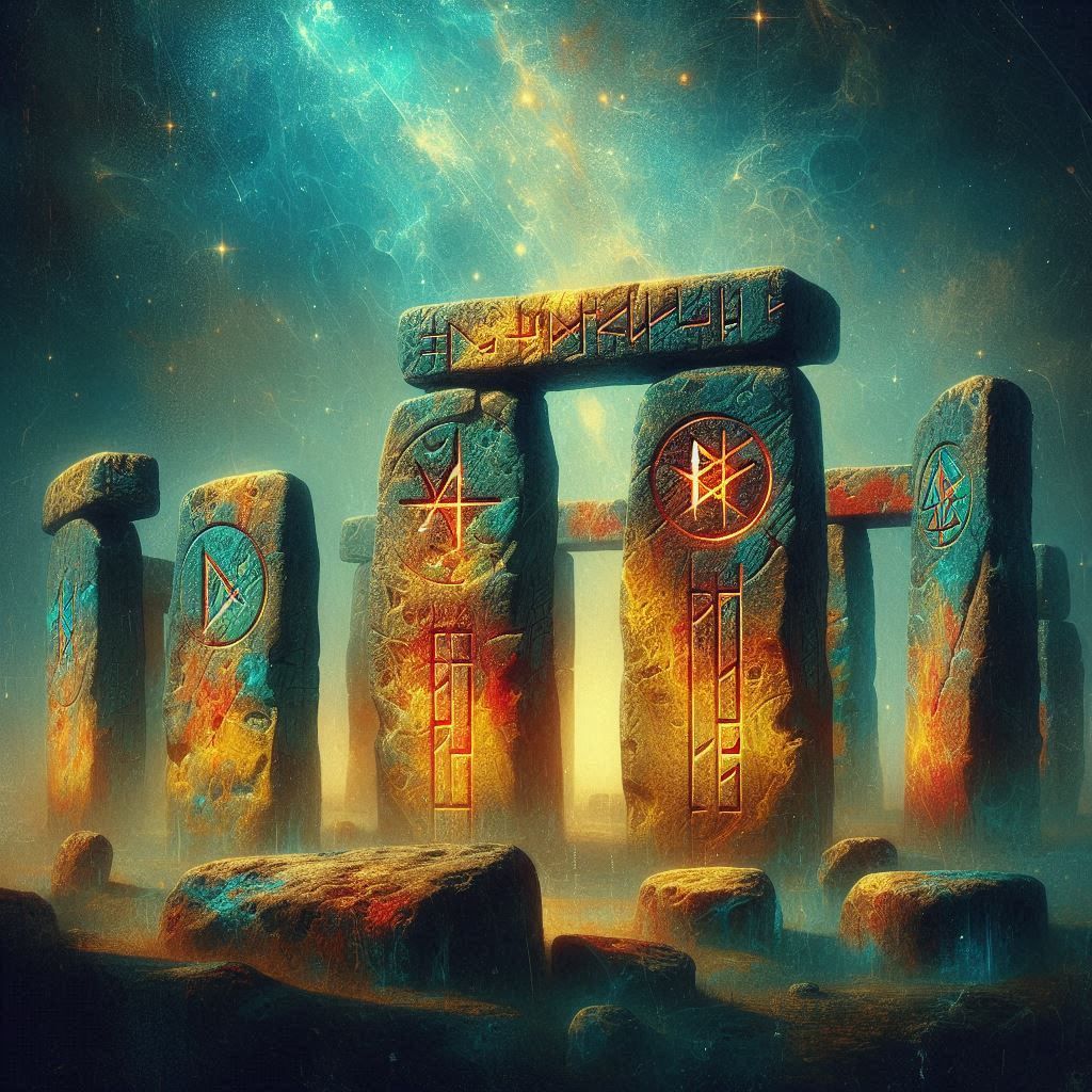 Famous Stonehenge in eerie light