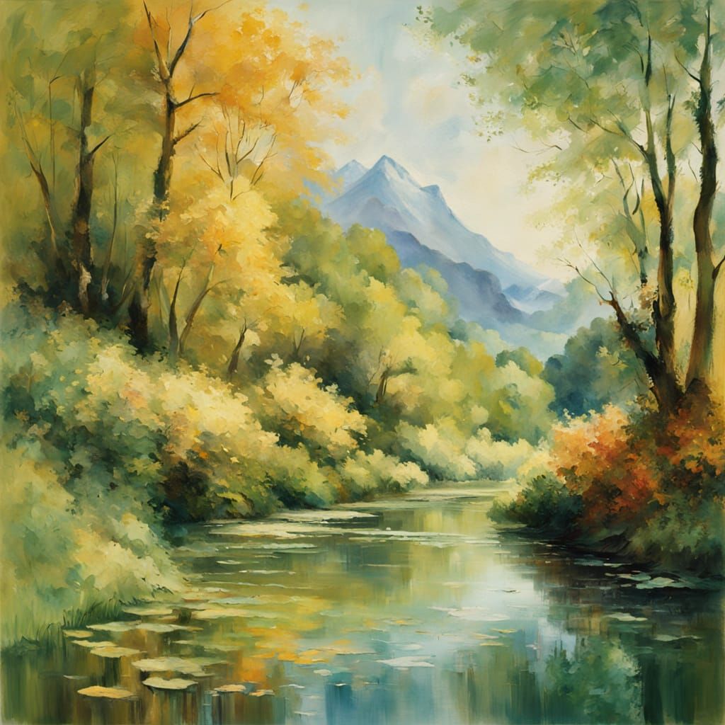 Peaceful river  by @AI Artist