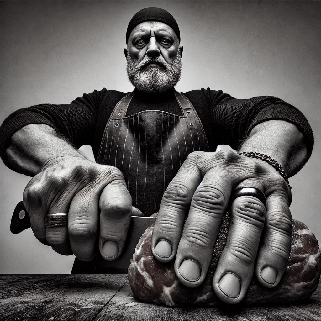 Portrait of a worker - Moris, butcher.