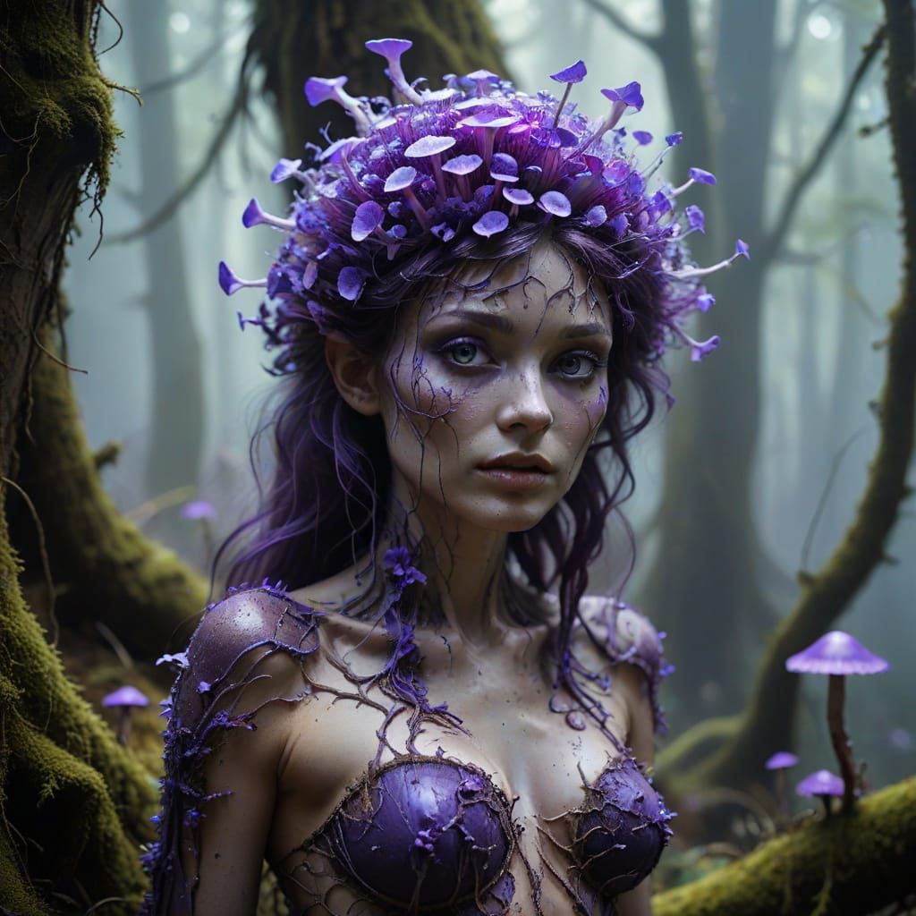 Ethereal Forest Nymph in Vibrant Fauvist Style