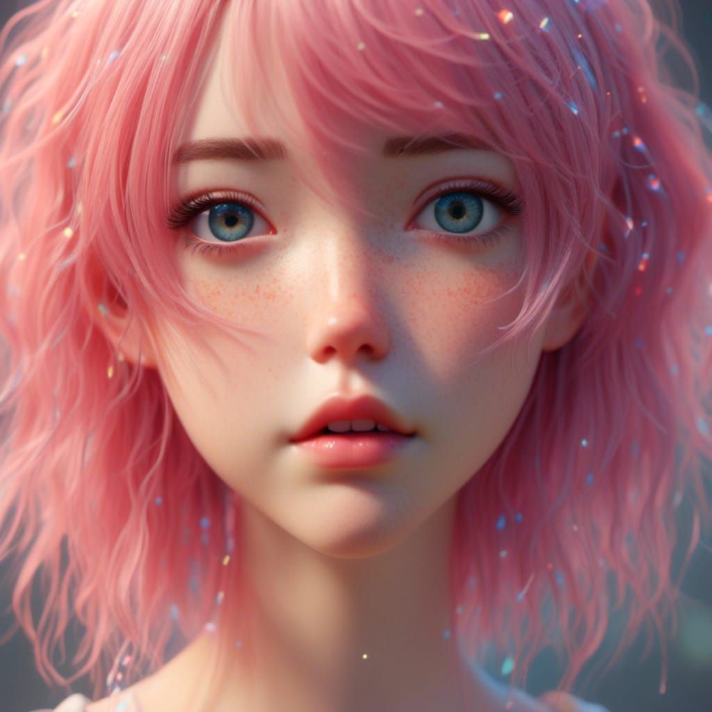 Portrait, abstract, pastel, realistic anime, Daz3D <lora:Vero:1.0>