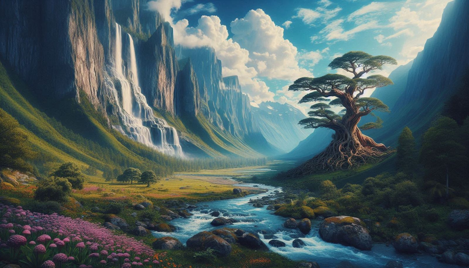 Landscape deep valley