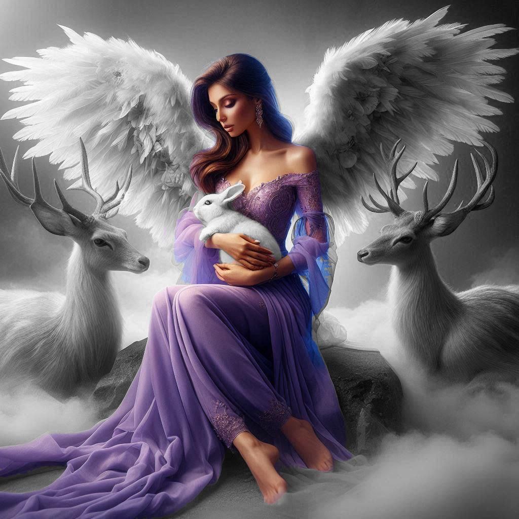 traditional Indian outfit with wings