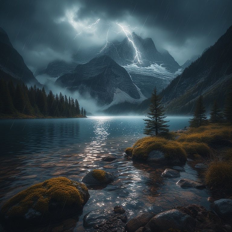 "Storm in the mountains"