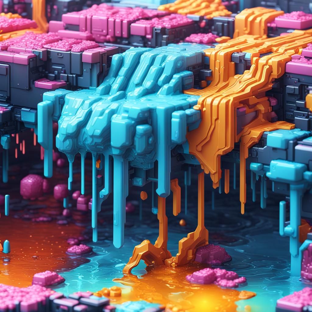 Cant decide if water i want to be a cube or water artwork #4