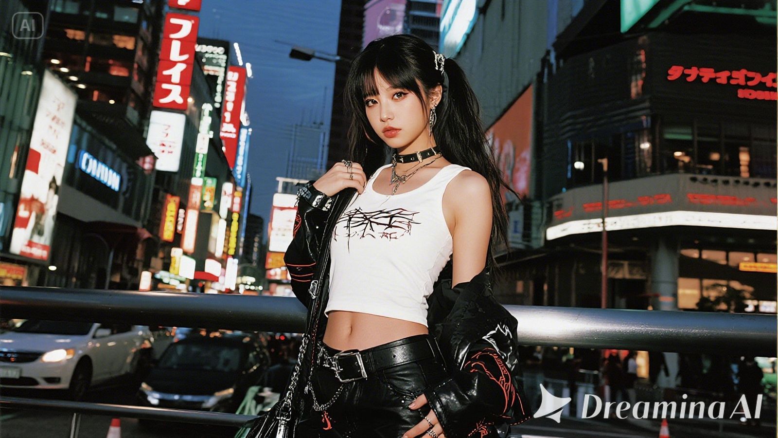 punk gyaru girl in Okinawa, Shibuya and Harajuku style