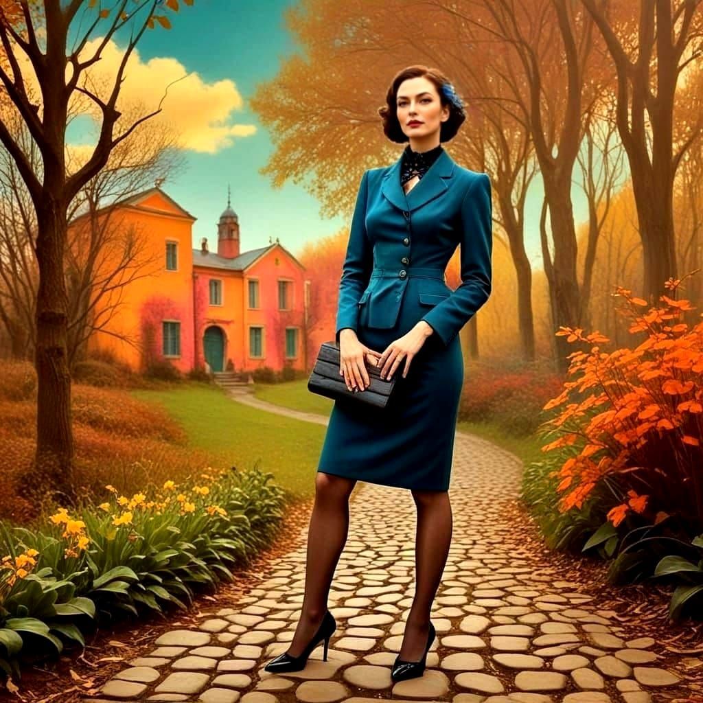 Confident Charismatic Woman in Elegant Attire