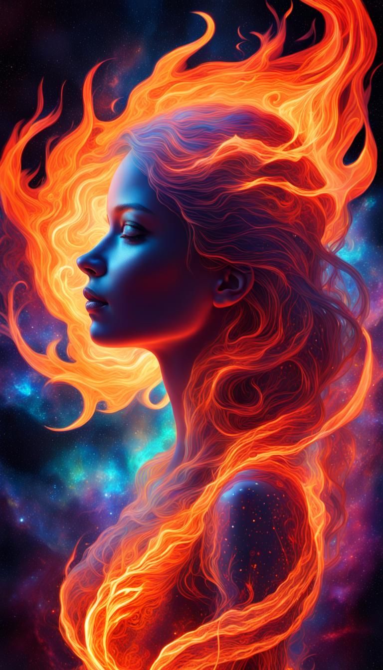 Fire spirit - AI Generated Artwork - NightCafe Creator