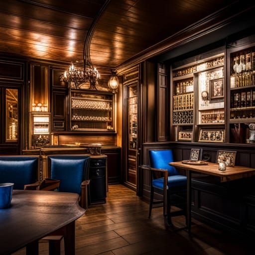 NightCafe, a cozy place for art lovers.   by @Kim