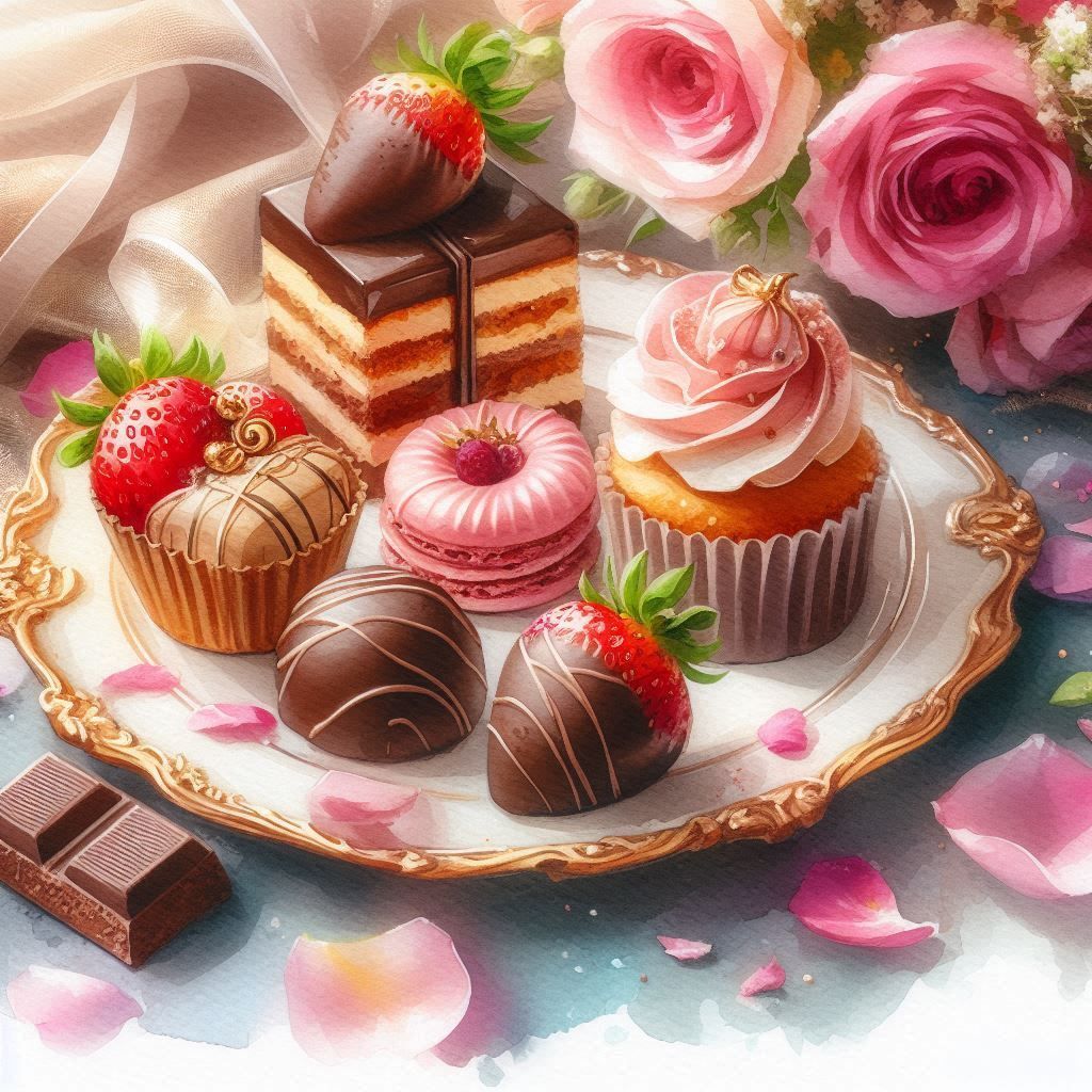Desserts at a Tea Party (Collection of 5)