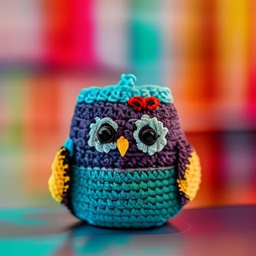 Sweet yarn owl AI Generated Artwork NightCafe Creator