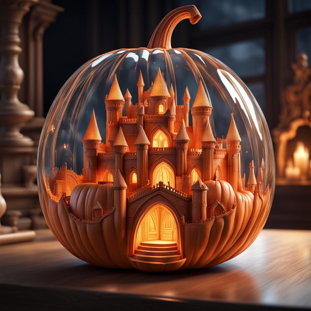 Halloween pumpkin castle hollow