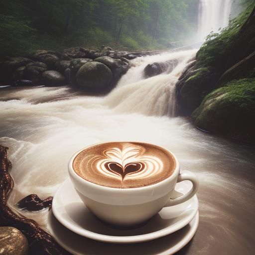 Coffee by the river.