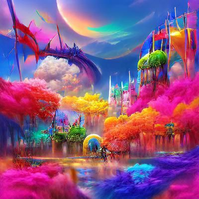 Colorful Fantasy World - AI Generated Artwork - NightCafe Creator