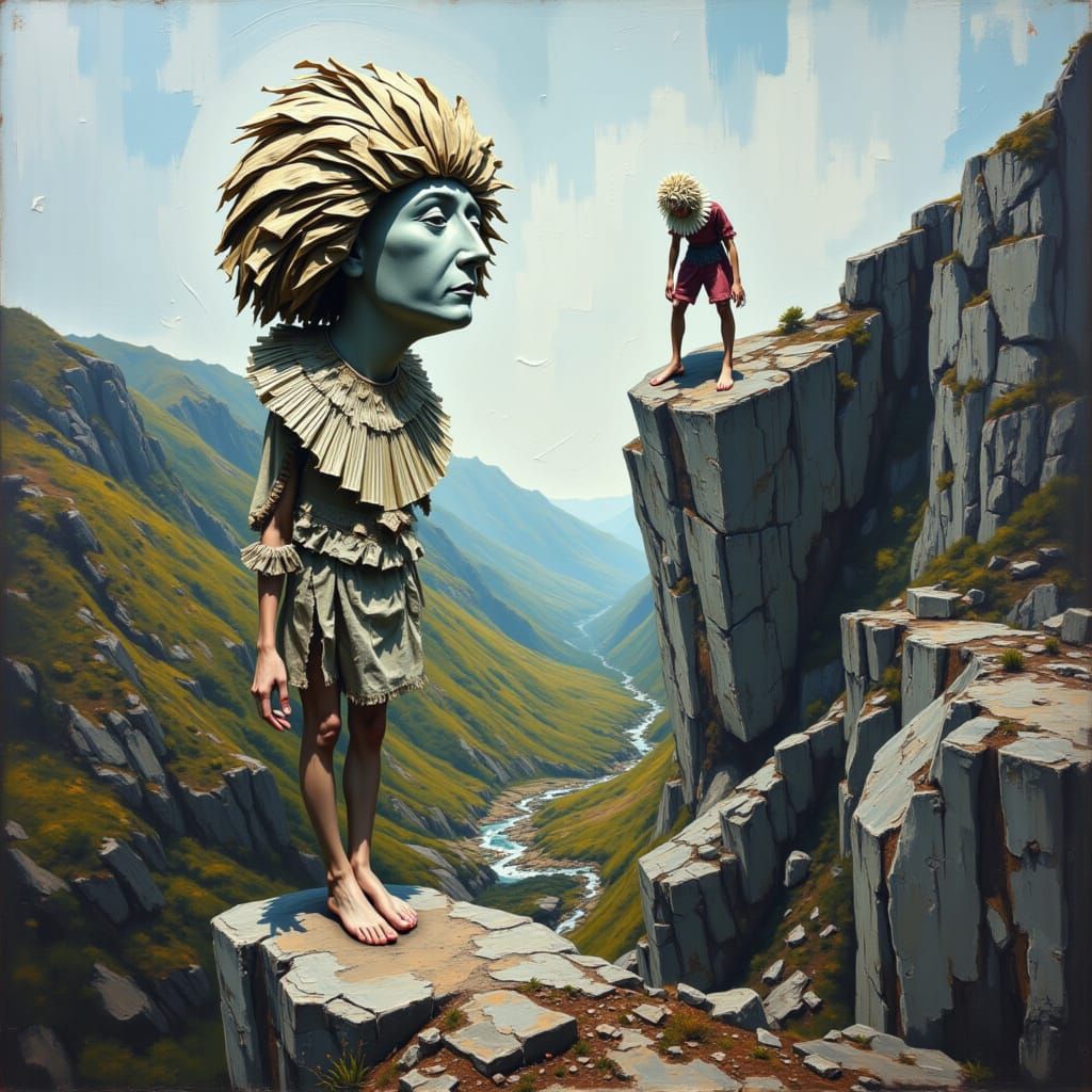Person on a cliff
<lora:Contexture Awkward:1.0>