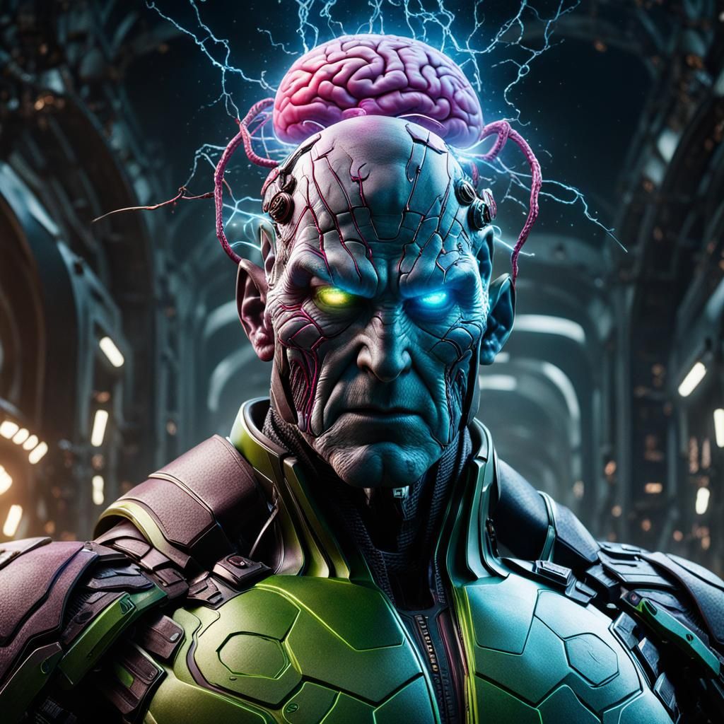 Brainiac absorbing another brain