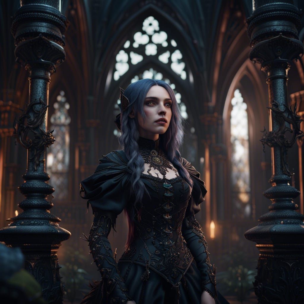 Gothic girl  by @ahnaf akif