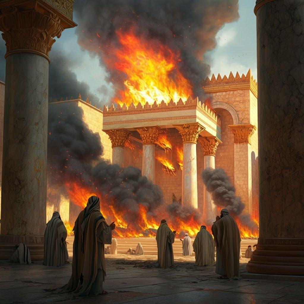 Temple Mount Blaze in Dystopian Style