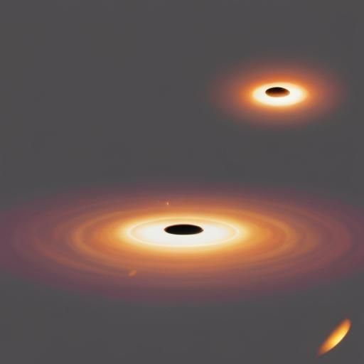 Use quantum physics to create a realistic image of a black h...