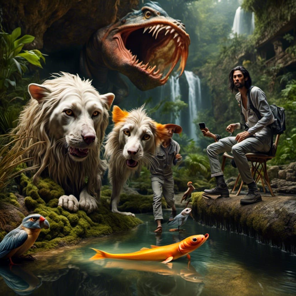 Cornered by an assortment of Beasties... "Erm - Hi there!"