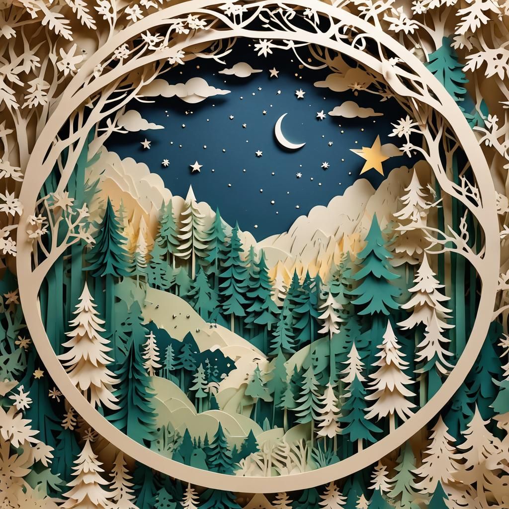 Kirigami Forest  by @NHBubba