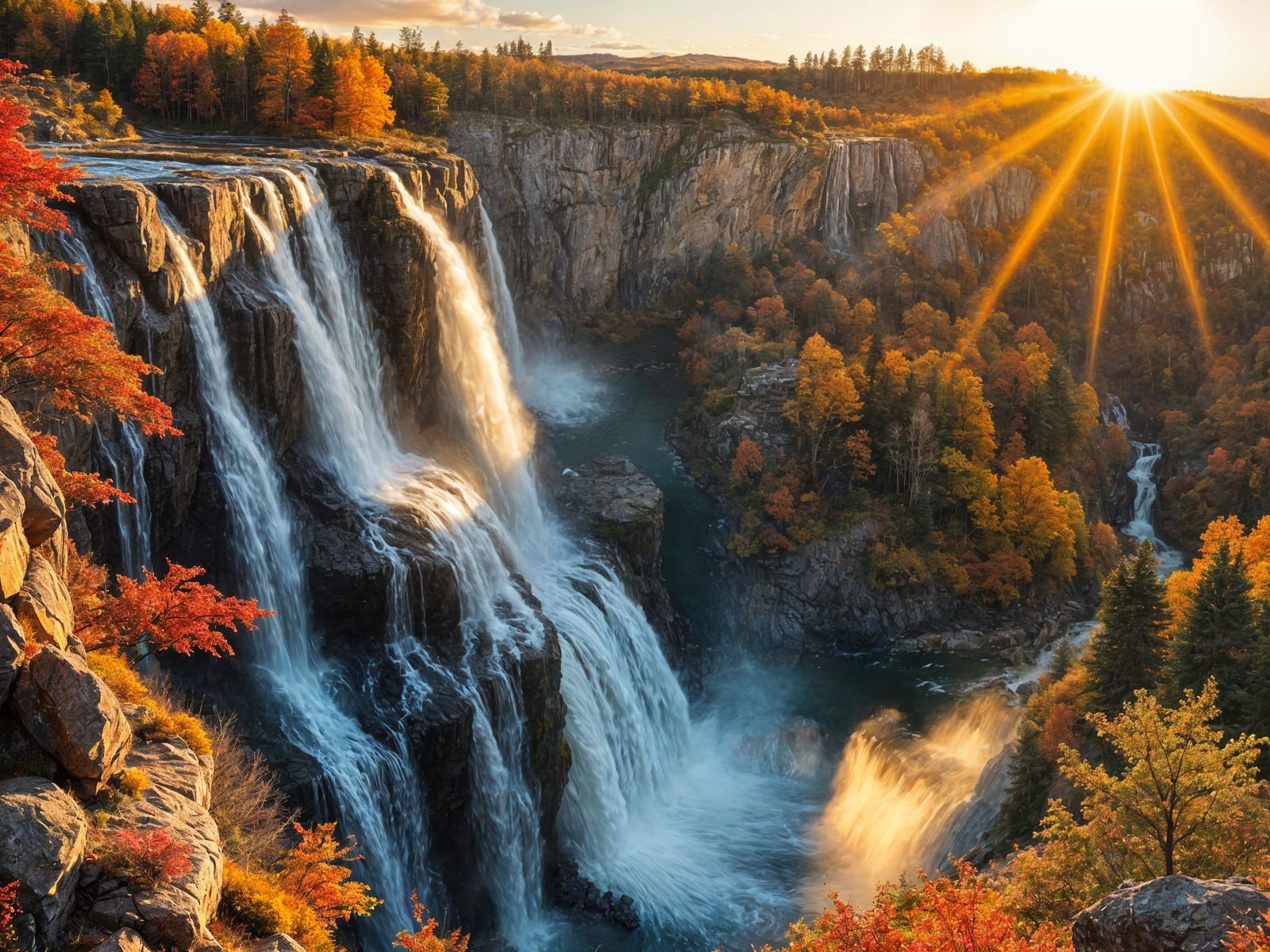 autumn waterfall  by @RatzeP2
