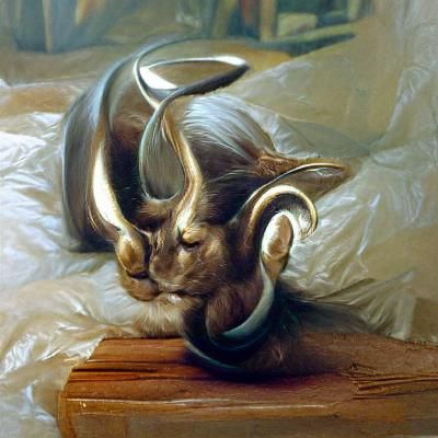 curled horns