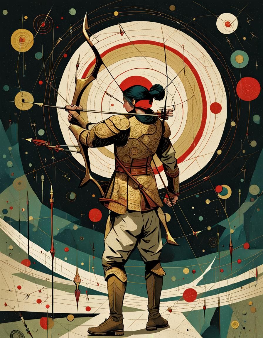 Archery abstract illustration