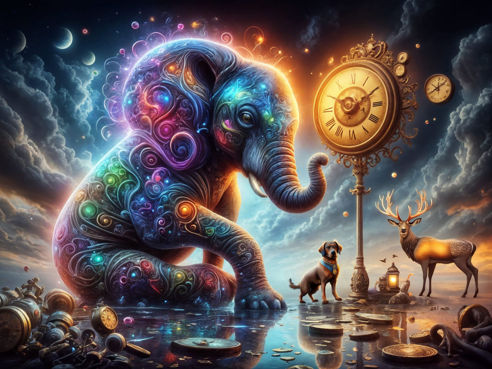 The Psychedelic Elephant and his friends